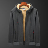 Riolio Winter Thicken Hooded cotton winter new plus cashmere men's casual lamb cashmere plus size Hoodie Plush coat L-8XL streetwear