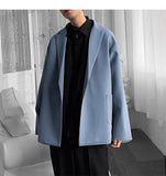 Riolio Korean-style Men Casual Blazers Male One Button Suit Jackets Daily Business Streetwear All-match Simple Suit-tops