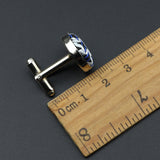 Riolio  Mens Round Braided Jewelry Fashion Shirt Cufflinks For Business Wedding Party Suit Stripe Dot Cuff Link Men Accessories Gift