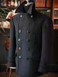 Riolio Male Coat Men's Trench Coats Double Breasted Lapel Slim Fit Tailored Men's Winter Overcoat Jackets Man Winter Wool Blazer