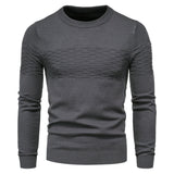 Men Winer New Casual Solid Thick wool Cotton Sweater Pullovers Men High Elasticity Fashion Slim Fit O-Neck Sweater Men