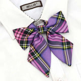 Riolio  Ladies Bowtie Cute College Style Striped Chic Handiness Simple Student Cosplay  JK Uniform Accessory Collar Butterfly Knot Gift