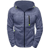 Riolio Men's Full Zip Hoodie Solid Color Zipper Hooded Daily Fitness Basic Thin Fleece Hoodies Sweatshirts Long Sleeve Blue Gray Black
