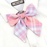 Riolio  Ladies Bowtie Cute College Style Striped Chic Handiness Simple Student Cosplay  JK Uniform Accessory Collar Butterfly Knot Gift