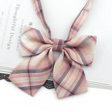 Riolio  Ladies Bowtie Cute College Style Striped Chic Handiness Simple Student Cosplay  JK Uniform Accessory Collar Butterfly Knot Gift