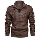Riolio New Men's Leather Jackets Autumn Casual Motorcycle PU Jacket Biker Leather Coats Brand Clothing EU Size