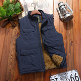 Riolio  Winter Men Padded Vest Men Fleece Warm Waistcoats Thermal Vests Coats Man Waterproof Windbreaker Sleeveless Jackets Clothing