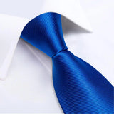 Riolio New Classic Solid Ties For Men 8cm Blue Pink Green Red 100% Silk Necktie Handkerchief Set Gift For Men Party Gravatas DiBanGu