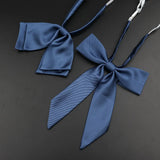 Riolio  13 Colors Girl Student Bowtie Set Women Lady Ribbon Bow Tie School Party Bowknot Pink Bule Black Classic Butterfly Accessories