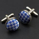 Riolio  Mens Round Braided Jewelry Fashion Shirt Cufflinks For Business Wedding Party Suit Stripe Dot Cuff Link Men Accessories Gift