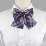 Riolio  School Uniform Bow Tie Set For Boys Girls Polyester Plaid Striped British Slim Necktie Bowtie Party Student Children Accessories