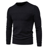 Men Winer New Casual Solid Thick wool Cotton Sweater Pullovers Men High Elasticity Fashion Slim Fit O-Neck Sweater Men