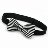 Riolio  Fashion Single Deck Children Solid Color Bowknot Lovely Knit Bowtie Adjustable  Neckwear Designer Knitting Kid Butterfly Bow Tie