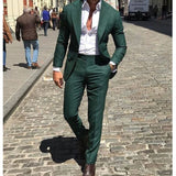 Riolio New Arrival Slim Fit Male Suit Notched Lapel Groom Tuxedos Formal Business Men Suits 2 Pieces Blazer Pants Traje Hombre