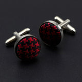 Riolio  Mens Round Braided Jewelry Fashion Shirt Cufflinks For Business Wedding Party Suit Stripe Dot Cuff Link Men Accessories Gift