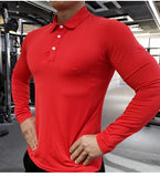 Quick Dry Running Shirt Men Bodybuilding Sport T-shirt Long Sleeve Compression Top Gym Fitness Tight Compresson Polo Jetseys