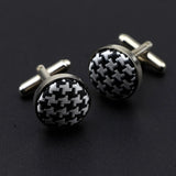 Riolio  Mens Round Braided Jewelry Fashion Shirt Cufflinks For Business Wedding Party Suit Stripe Dot Cuff Link Men Accessories Gift
