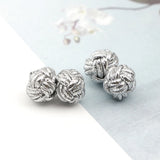 Riolio  Colorful Double Rope Ball Knot Cufflinks Novelty Solid Colors Braided Handmade Elastic Upscale Men's Classic Cuff Links For Men