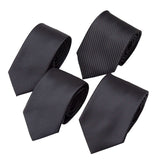 Riolio  New Mens Tie 8cm 7cm 6cm Classic Black Slim Ties for Men Accessories Neckties Wedding Party Formal Dress Casual Solid Gifts Tie