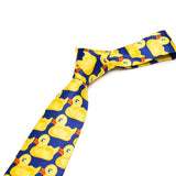 Riolio  Mens Yellow Rubber Duck Tie Fashion Necktie From Hot TV Show How I Met Your Mother 8CM Width Men Gifts ties