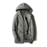 Riolio  Winter Men's Knitted Sweaters Fashion Man Mid-Long Knitted Sweater Hooded Coats Casual Widnbreaker Cardigan Jackets Clothing
