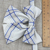 Riolio  Hot Women Girls Silk Cotton Bowties Fashion Cute College Style Striped Plaid Ladies School Girl Student Uniform Butterfly Knot