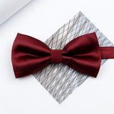 Riolio  Colorful Solid Color Parent-Child Bowtie Set Classic Polyester Butterfly Satin For Father Son Party Dinner Wedding Accessory