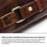 Riolio Genuine Leather Waist Packs Men Waist Bags Fanny Pack Belt Bag Phone Bags Travel Waist Pack Male Small Waist Bag Leather