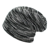 Riolio Knitted Hat Women Skullies Beanies Winter Hats For Men Bonnet Striped Caps Warm Baggy Soft Female Wool Male Beanie Hat