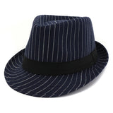 Riolio  Fashion Design Adult Black Ribbon Decoration Short Brim Jazz Cap Fedora Hat Summer Travel Sunhat Women Men British Hat Homburg