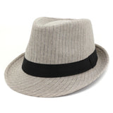 Riolio  Fashion Design Adult Black Ribbon Decoration Short Brim Jazz Cap Fedora Hat Summer Travel Sunhat Women Men British Hat Homburg