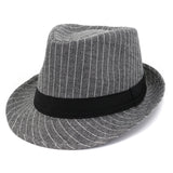 Riolio  Fashion Design Adult Black Ribbon Decoration Short Brim Jazz Cap Fedora Hat Summer Travel Sunhat Women Men British Hat Homburg