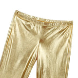 Riolio Men Shiny Metallic Disco Pants Bell Bottom Flared Long Pants Dude Costume Trousers Men's Flare Pants Flared Bell Pants