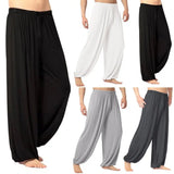 Men's Joggers Pants Casual Sweatpants Solid Color Baggy Trousers Belly Dance Yoga Harem Pants Slacks  Trendy Men Loose Style Hot