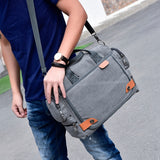 Riolio Brand Men Crossbody Bags Male Canvas Shoulder Bags Boy Messenger Bags Man Handbags for Travel Casual Large Satchel Grey