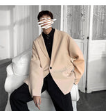 Riolio Korean-style Men Casual Blazers Male One Button Suit Jackets Daily Business Streetwear All-match Simple Suit-tops