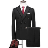 Riolio S-6XL (Jacket+Pants+vest) Men Suits Double Breasted Latest Design  Double breasted Groom Wedding Tuxedos Best Costume Homme