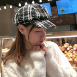 Riolio New Autumn Winter Hats for Women Solid Plain Octagonal Newsboy Caps Men Ladies Casual Wool Hat Winter Beret Women Painter Cap