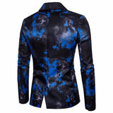 Riolio Mens Red Flame Printed Blazer Jacket Brand Casual Slim Fit Single Button Blazer Men's Suits and Blazers Terno Masculino 3XL