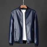 Riolio Leather Jacket Bomber Motorcycle Jacket Men Biker PU Baseball Jacket Plus Size 7XL Fashion Causal Jaqueta Masculino