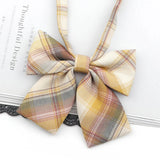 Riolio  Ladies Bowtie Cute College Style Striped Chic Handiness Simple Student Cosplay  JK Uniform Accessory Collar Butterfly Knot Gift