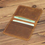 Riolio New Arrival Vintage Men's Genuine Leather Credit Card Holder Small Wallet Money Bag ID Card Case Mini Purse For Male