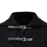 Riolio Men's Black Gothic Steampunk Velvet Vest Medieval Victorian Double Breasted Men Suit Vests Tail Coat Stage Cosplay Prom Costume