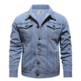 Size S-5XL Spring and Autumn New Style Boutique Pure Cotton Fashion Blue Black Mens Casual Denim Jacket Slim Cowboy Coat