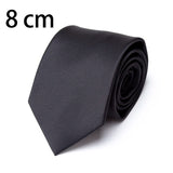 Riolio  New Mens Tie 8cm 7cm 6cm Classic Black Slim Ties for Men Accessories Neckties Wedding Party Formal Dress Casual Solid Gifts Tie