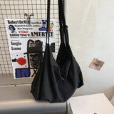 Riolio  Ins lazy wind canvas bag Japanese retro minimalist bag female Korean version of personality strap shoulder messenger bag handbag