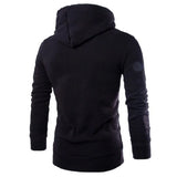 Riolio Men's Hoodies Long Sleeve Sweatshirts for Men Zipper Hooded Pullover High Neck Mens Sweatshirt Top Jacket Coat Black Sweater