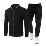 Riolio Mens Tracksuit Set Two Piece Tracksuit Men Sports Wear Fashion Colorblock Jogging Suit Autumn Winter Men Outfits Gym CLothes Men