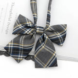 Riolio  Ladies Bowtie Cute College Style Striped Chic Handiness Simple Student Cosplay  JK Uniform Accessory Collar Butterfly Knot Gift