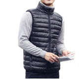 Riolio Fashion Brand Men Down Vest Coats New Winter Casual Sleeveless Lightweight Down Duck Vest Coats Male